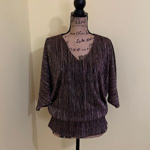 NWT Shimmer Blouson Top by Chaus